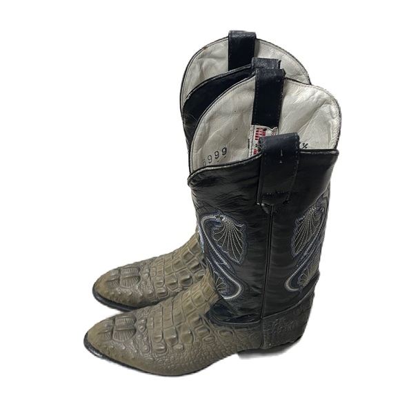 Seven Star Boots Black Crocodile Cowboy Boots - Picture 2 of 6